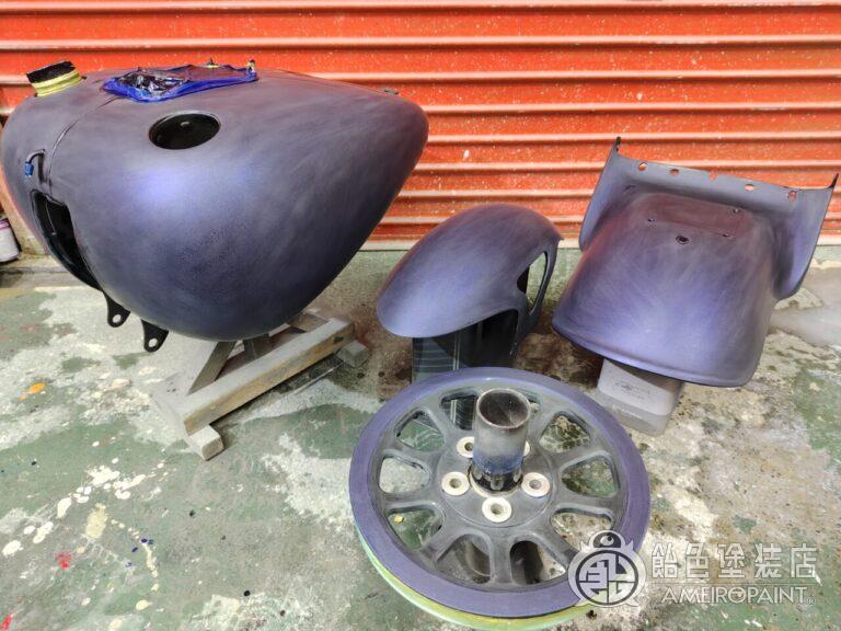 H-D 08FLSTF [Blue Flames]