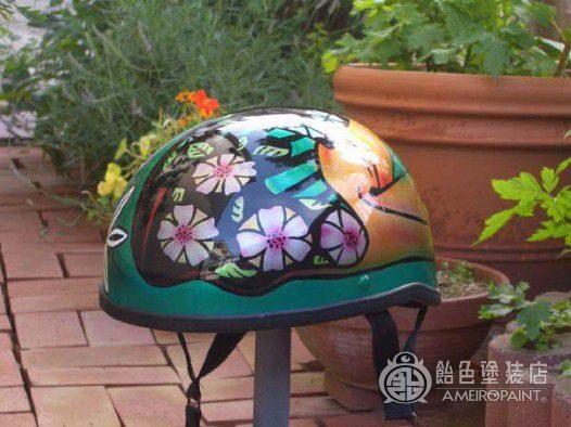 H-003　ダックテールヘルメット 【花柄】
