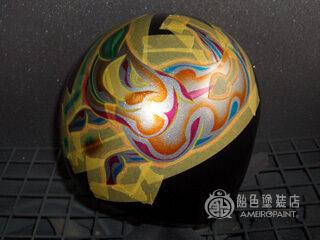 カスタムペイント工程　ジェットヘルメット 【イノシシ】のサムネイル画像
