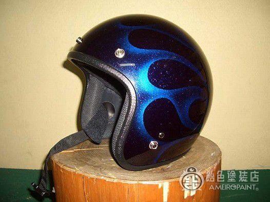 JET-HELMET [Blue Metallic Flames]