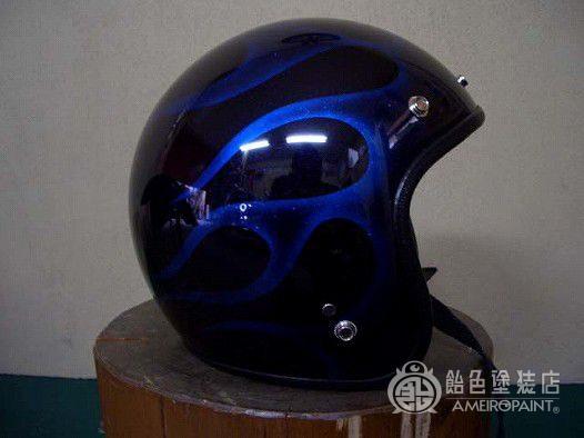 JET-HELMET [Blue Metallic Flames]