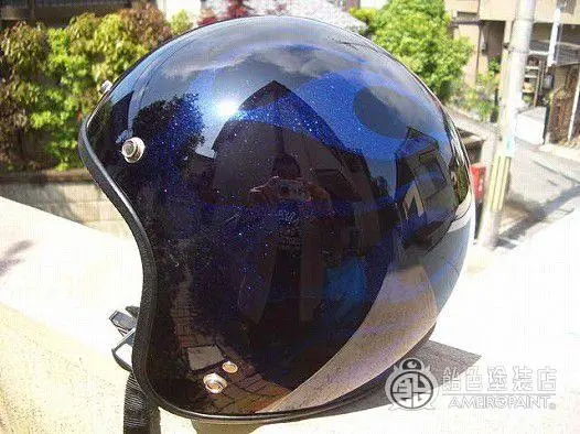 ジェットヘルメット ブルーフレイムス｜飴色塗装店