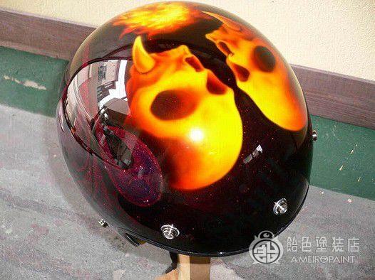 H-037　ジェットヘルメット 【SKULL-BOY エアブラシ】
