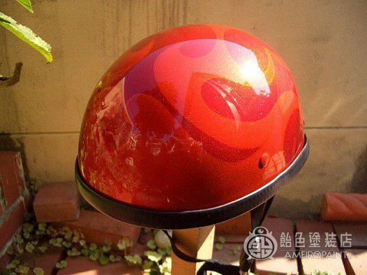 H-043　ダックテールヘルメット 【オレンジ フレイムス】