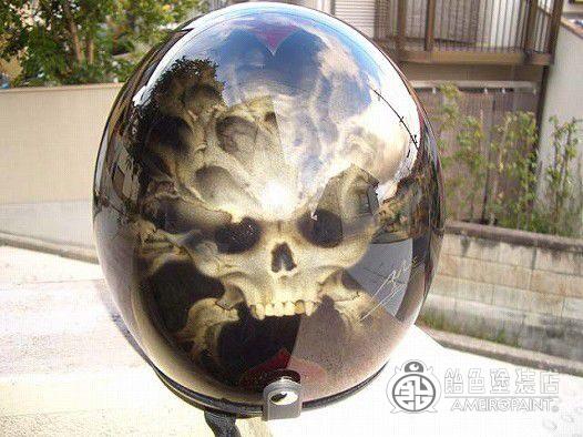 black harley airbrush skulls