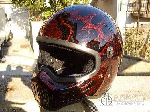 simpson m30 ヘルメット　カスタムペイント カスタムペイント シンプソンM30にアニメからオマージュした