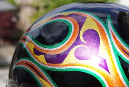 ダックテールヘルメット 【奈良フレイムス 緑紫】のサムネイル画像
