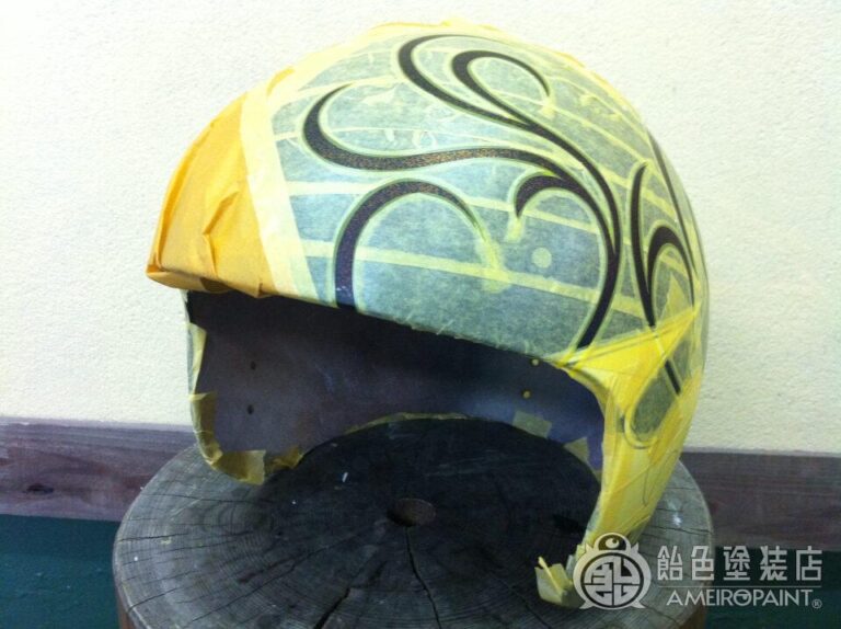 カスタムペイント工程　 ジェットヘルメット 【祭雲天女】の画像