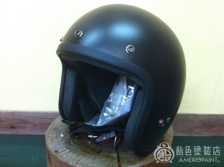 カスタムペイント工程　OGK ジェットヘルメット 【ショップロゴペイント】の画像