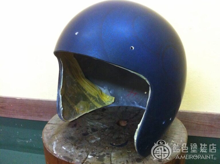 カスタムペイント工程　OGK ジェットヘルメット 【ショップロゴペイント】の画像