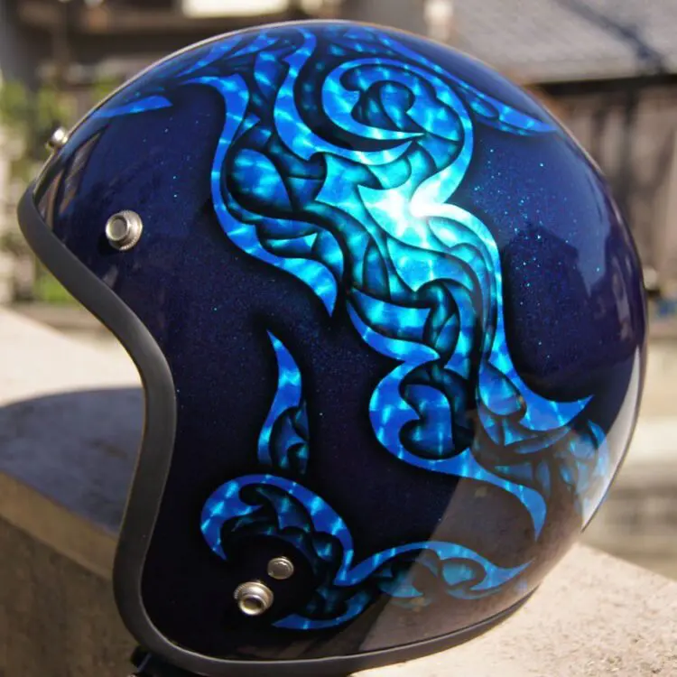 ジェットヘルメットスキャロップ柄ラメラメカスタムペイント　アメリカンハーレー 11-750x750.jpg.webp