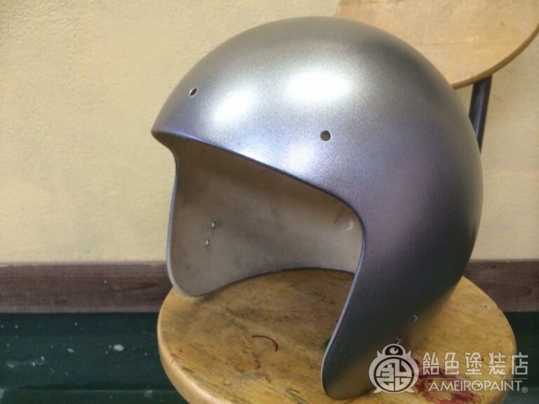 カスタムペイント工程　ジェットヘルメット 【キャンディスパッタリング】