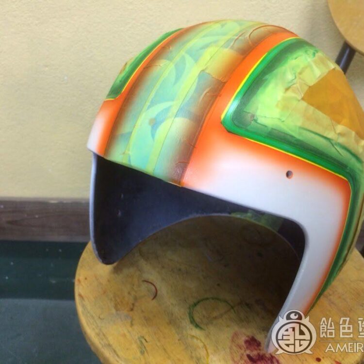 カスタムペイント工程　ジェットヘルメット 【キャンディパステル】のサムネイル画像