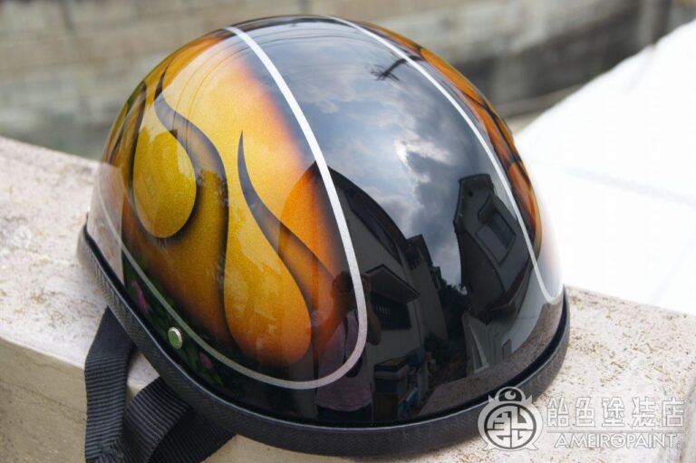 H-102　ダックテールヘルメット 【左右非対称フレイムス】