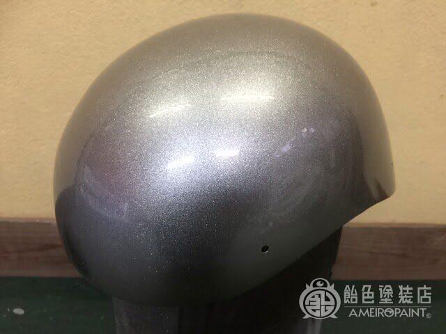 カスタムペイント工程　ダックテールヘルメット 【左右非対称フレイムス】