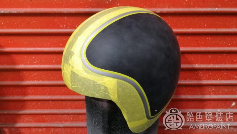 カスタムペイント工程　ビンテージジェットヘルメット 【キャンディブラック】の画像