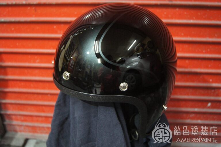 H-125　ビンテージジェットヘルメット 【キャンディブラック】