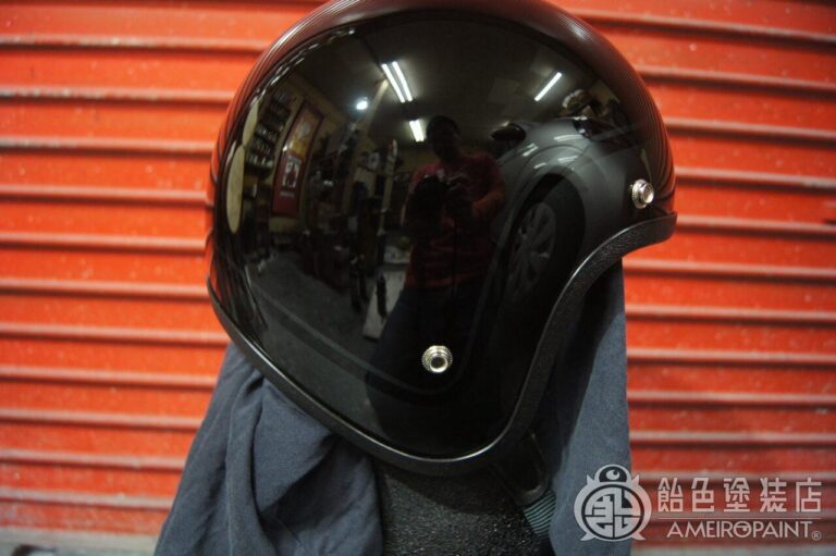 H-125　ビンテージジェットヘルメット 【キャンディブラック】