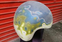 カスタムペイント工程　ビンテージジェットヘルメット 【キャンディブラック】のサムネイル画像