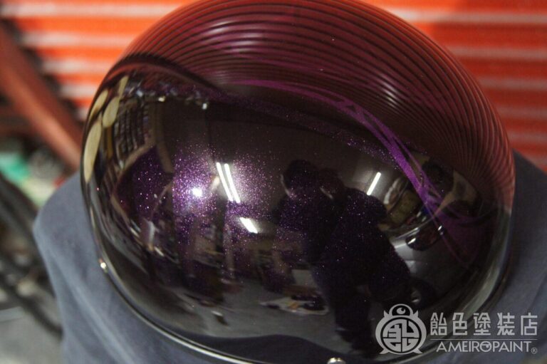 H-128  Half-Helmet [Purple Flames]