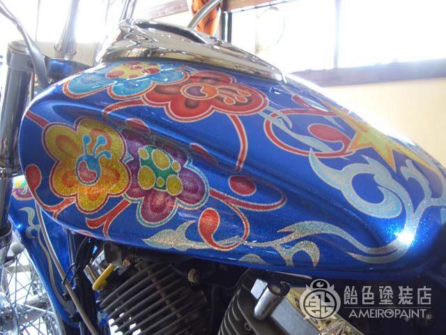 M-016  YAMAHA DRAGSTAR400 [Flower Graphics]