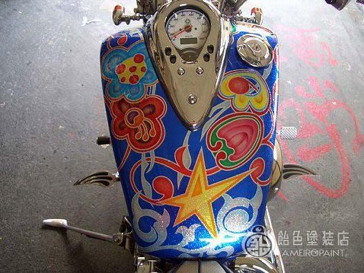 M-016  YAMAHA DRAGSTAR400 [Flower Graphics]