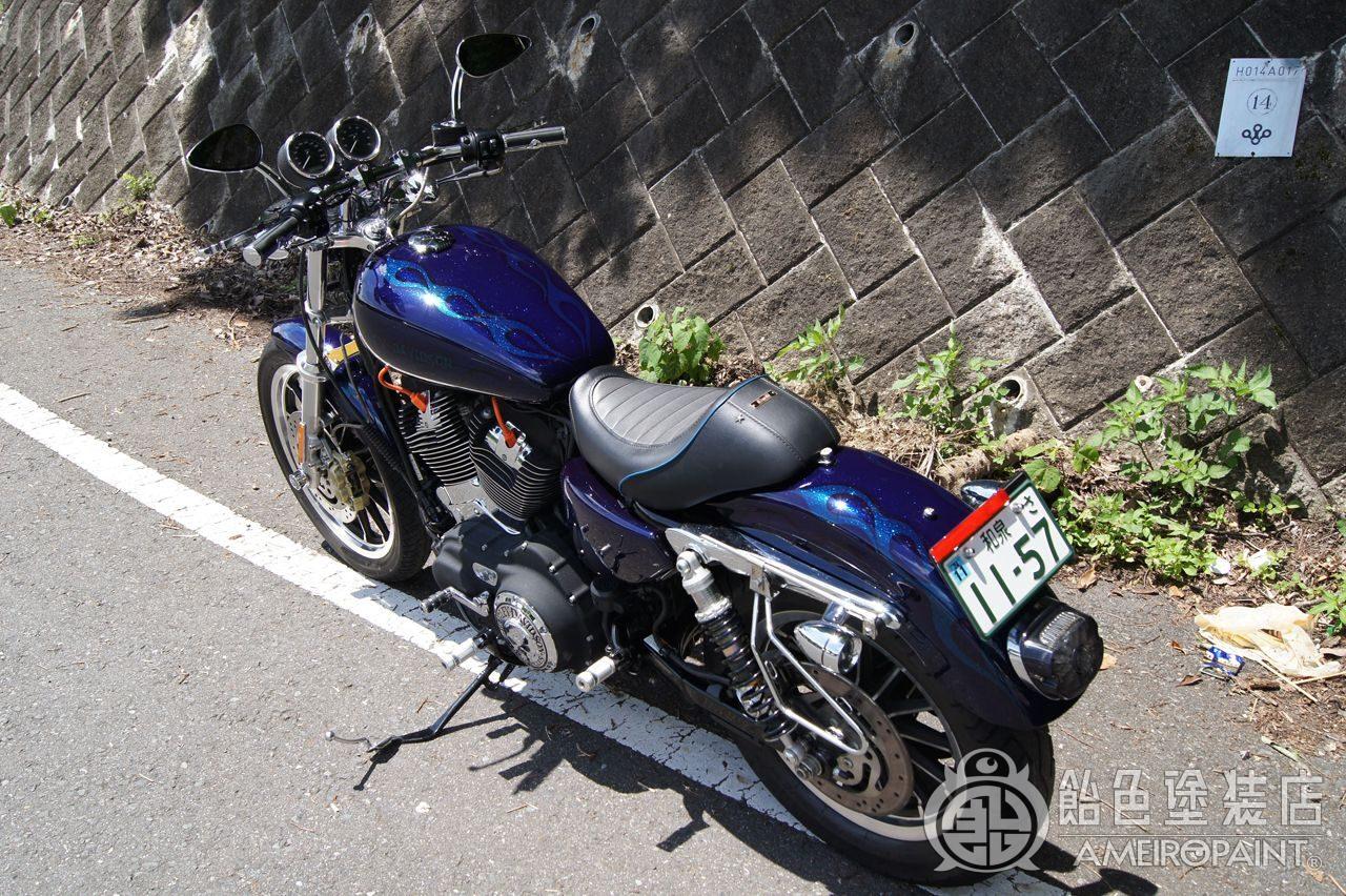 Custom Paint Harley-Davidson SportSter Tank Candy-Gold｜AMEIRO PAINT
