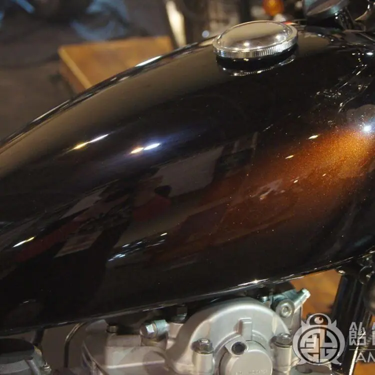SR400 純正タンク カスタムペイント マットグリーン YAMAHA SR 純正