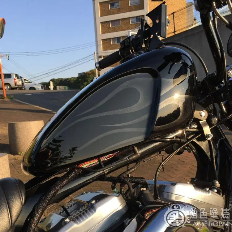 HONDAエイプ　キャンディーブルー×ブラックパール塗装フレイムス　塗装後未使用 HONDAエイプ キャンディーブルー×ブラックパール塗装フレイムス 塗装後