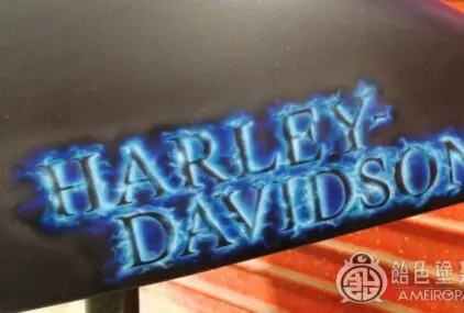 ハーレー 社外スポタン【ハーレーロゴ エアブラシ】のサムネイル画像