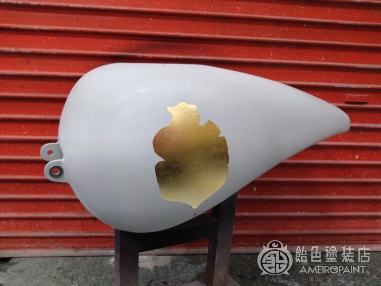 ハーレー 98FXD タンク【ゴールドリーフ オークリーフ】