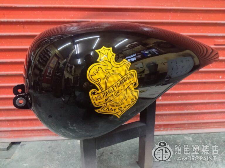 ハーレー 98FXD タンク【ゴールドリーフ オークリーフ】