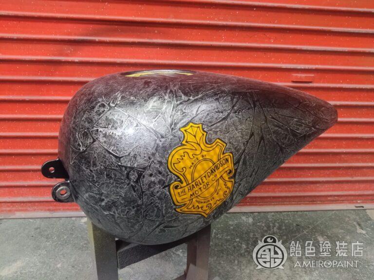 ハーレー 98FXD タンク【ゴールドリーフ オークリーフ】