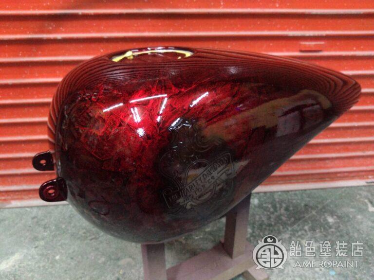 ハーレー 98FXD タンク【ゴールドリーフ オークリーフ】