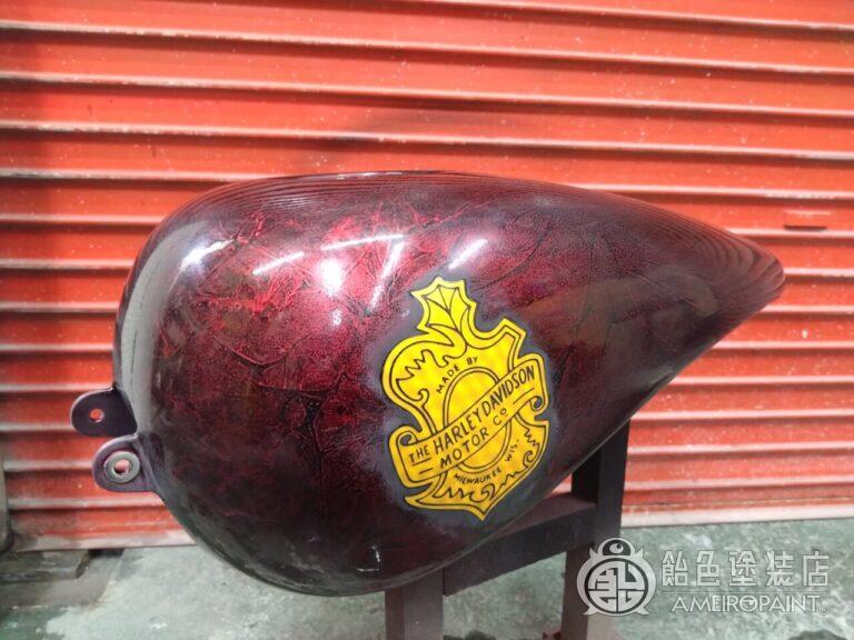 ハーレー 98FXD タンク【ゴールドリーフ オークリーフ】
