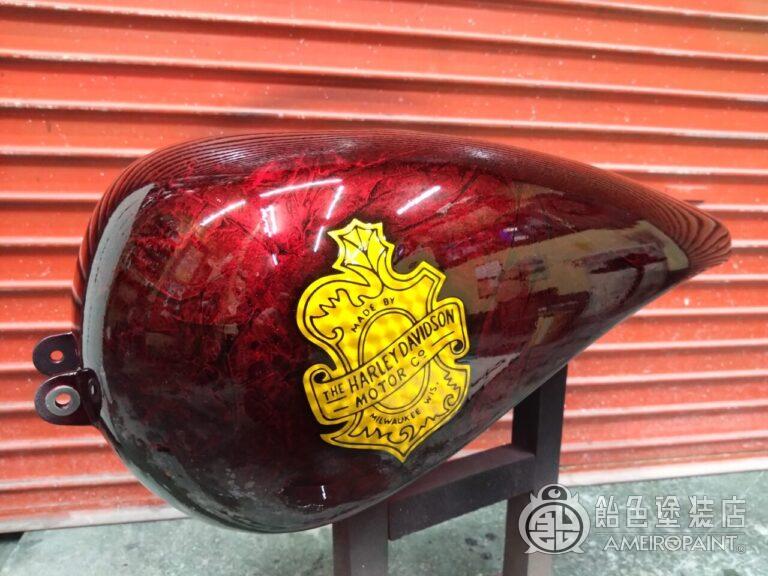 ハーレー 98FXD タンク【ゴールドリーフ オークリーフ】
