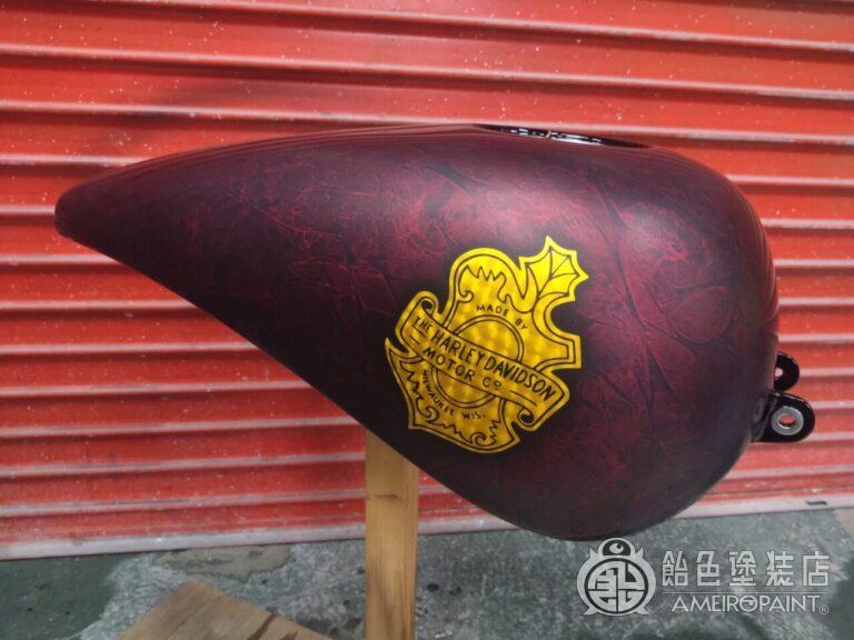 ハーレー 98FXD タンク【ゴールドリーフ オークリーフ】