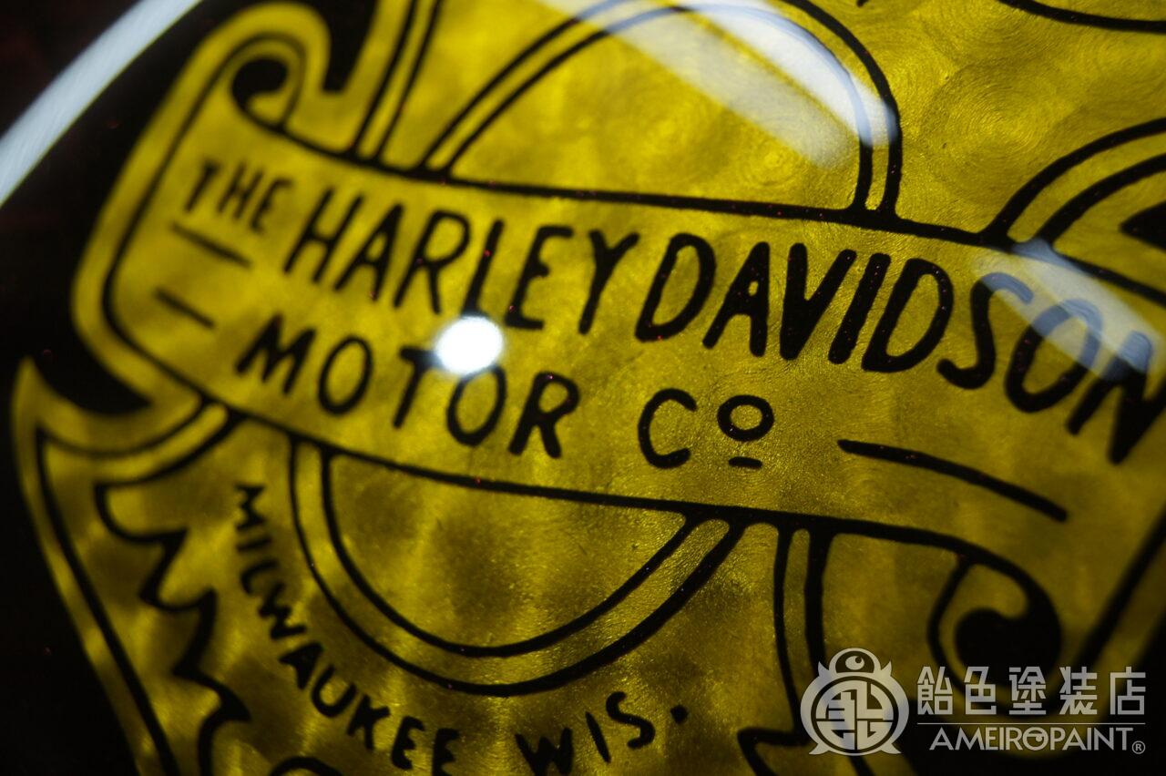 ハーレー 98FXD タンク【ゴールドリーフ オークリーフ】のサムネイル画像