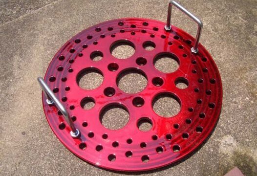 ディスクローター お盆【レッド キャンディ】のサムネイル