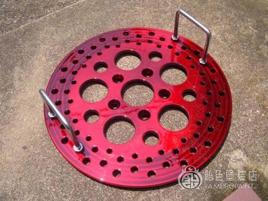 ディスクローター お盆【レッド キャンディ】のサムネイル画像