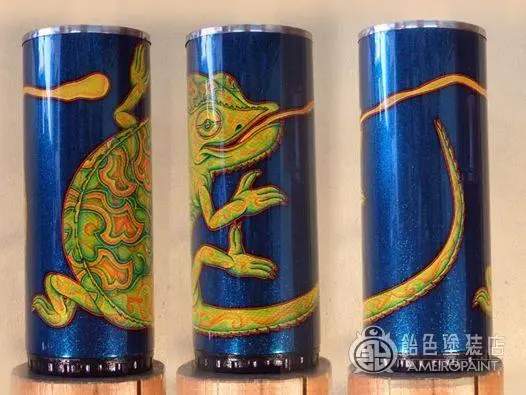 カスタムペイント 灰皿 カメレオン｜飴色塗装店