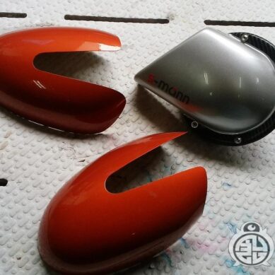 カスタムペイント工程 スマート ドアミラーカバー 【キャンディグリーン】のサムネイル画像