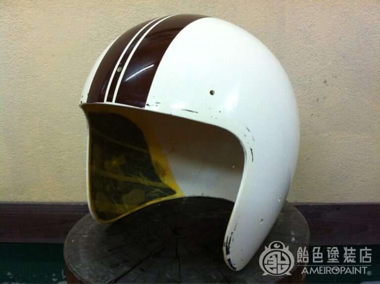 カスタムペイント工程　 ジェットヘルメット 【AMEIRO-PAINT ブルー】